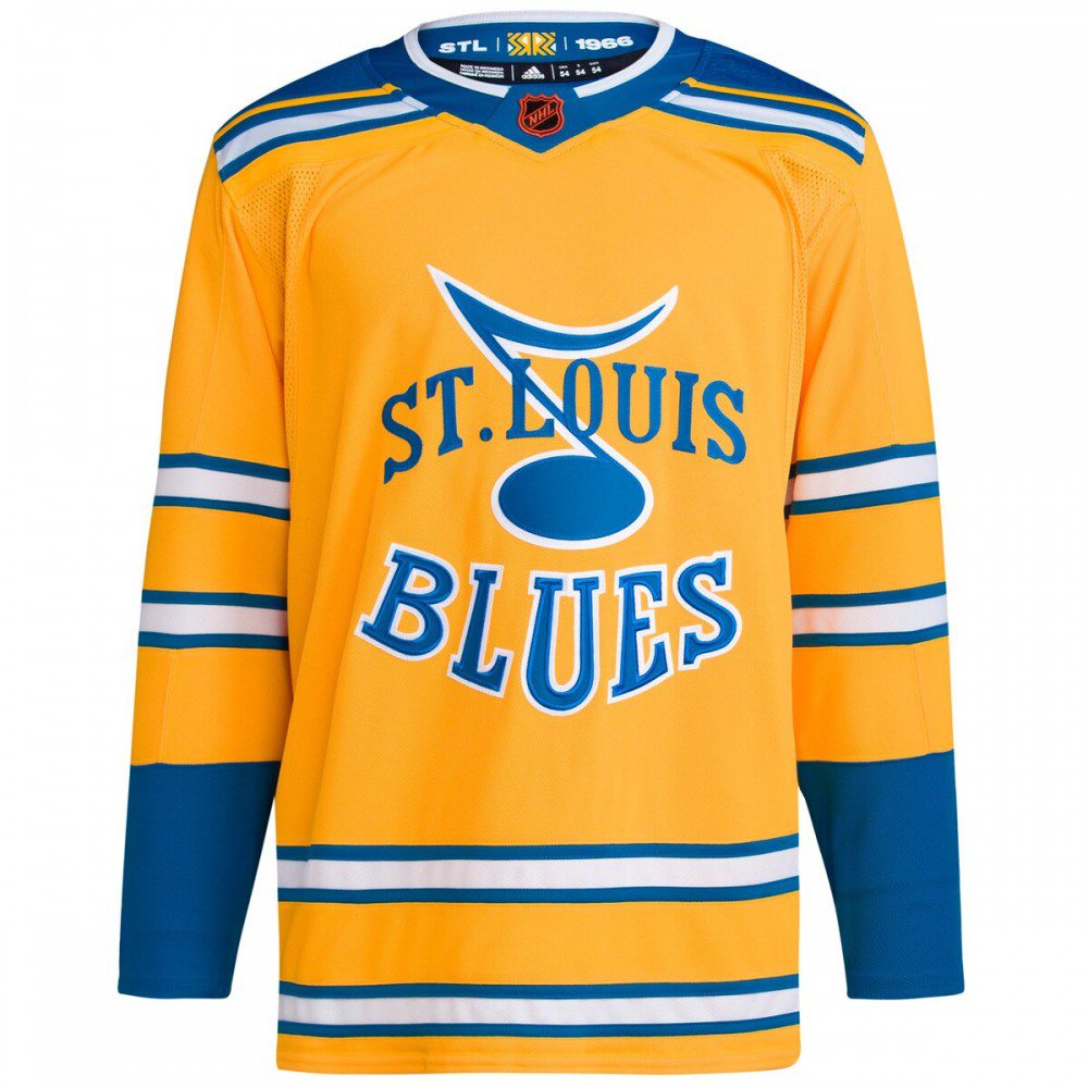 St. Louis Blues adidas Reverse Retro 2.0 Authentic Blank Jersey - Yellow-Pro Kit Vault | Brand New 26/27 Sports Jerseys